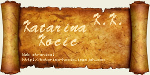 Katarina Kočić vizit kartica